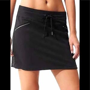 Athleta L black skort skirt shorts drawstring